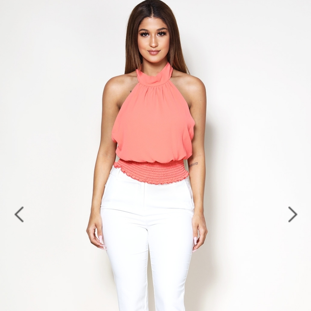 NWT Sexy Coral Backless Top 💋